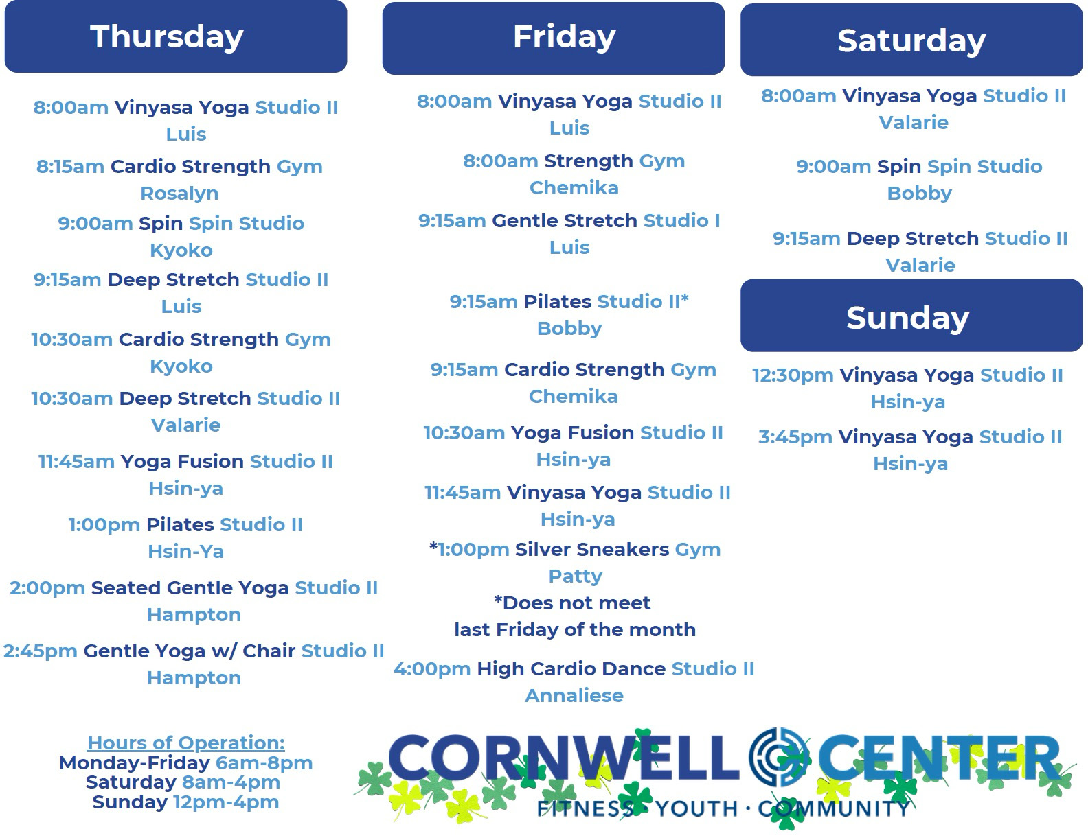 March 2026 GE Schedule, P2