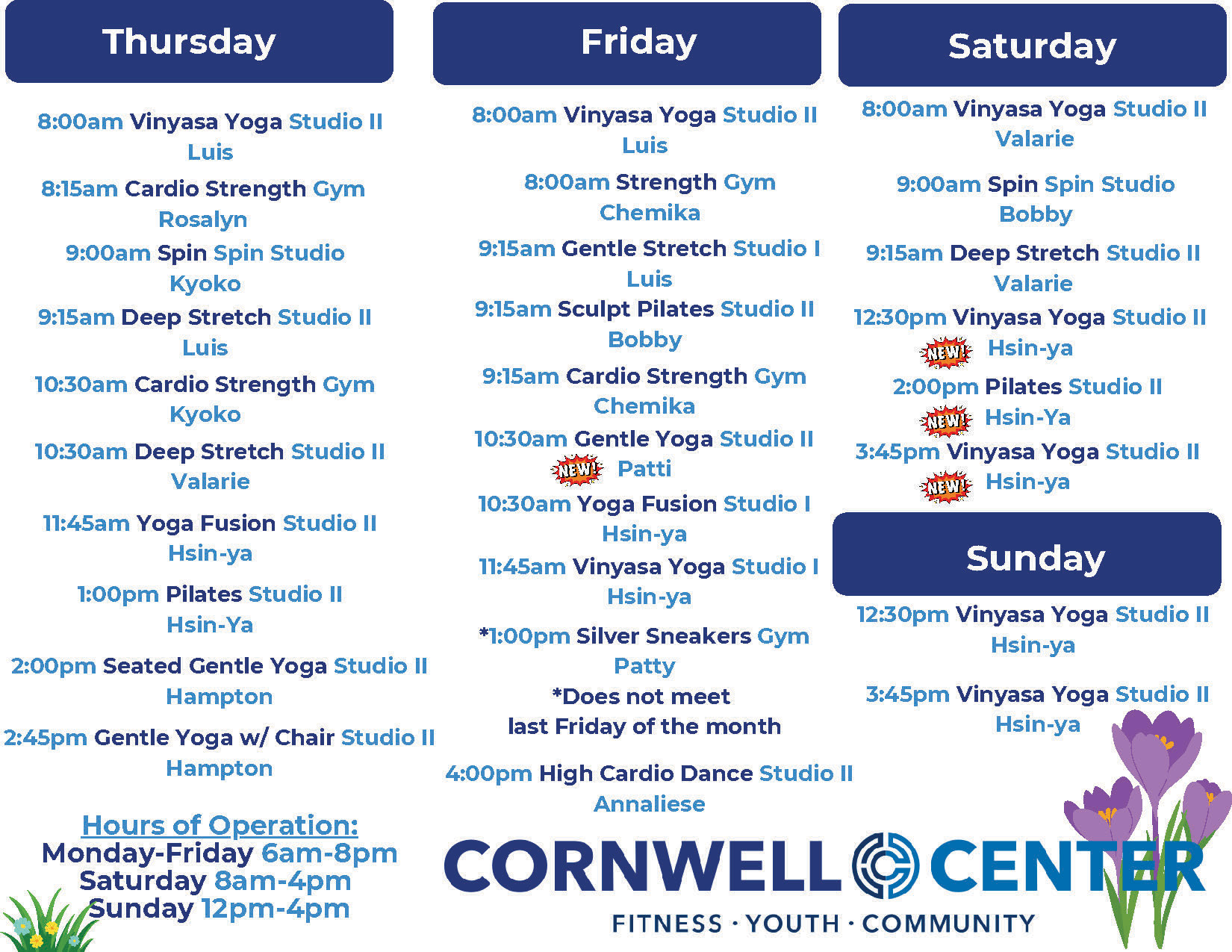 April 2026 GE Schedule, Page 2