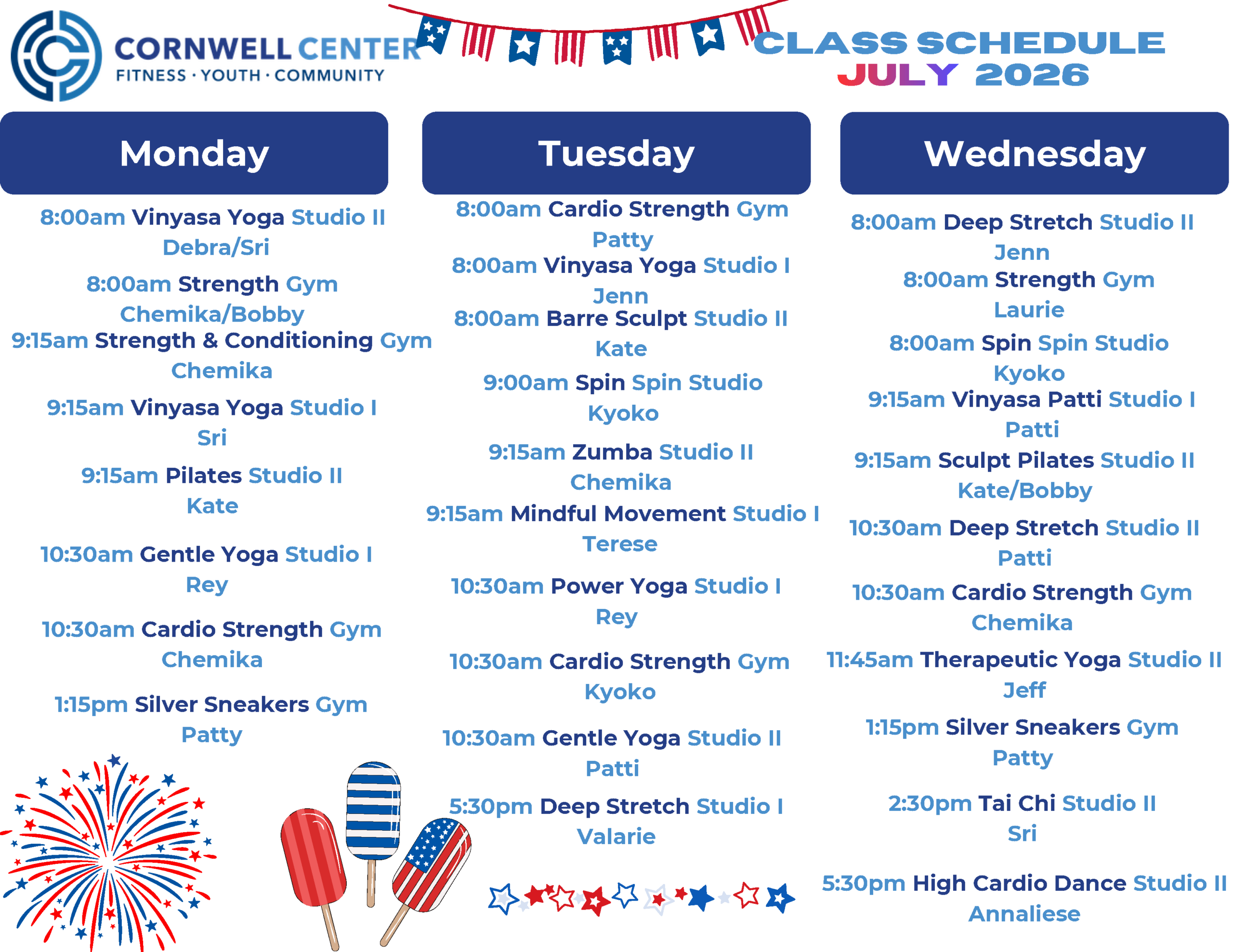 July 2026 GE Schedule, P1